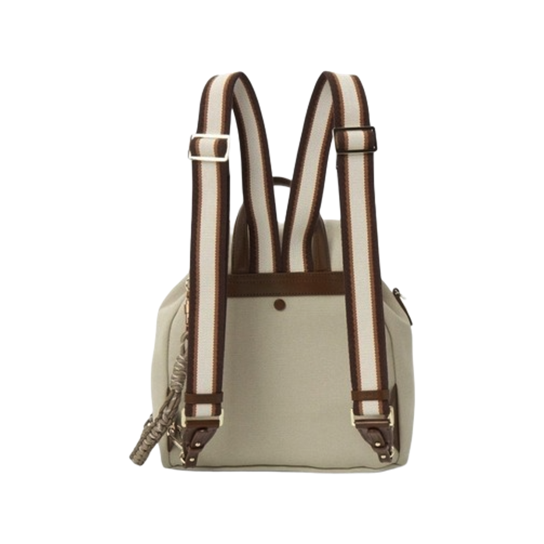 위켄드 막스마라 포폴리 플레인 위브 앤 레더 백팩 브라운(Weekend Max Mara Popoli Plain Weave and Leather Backpack Brown) - 2