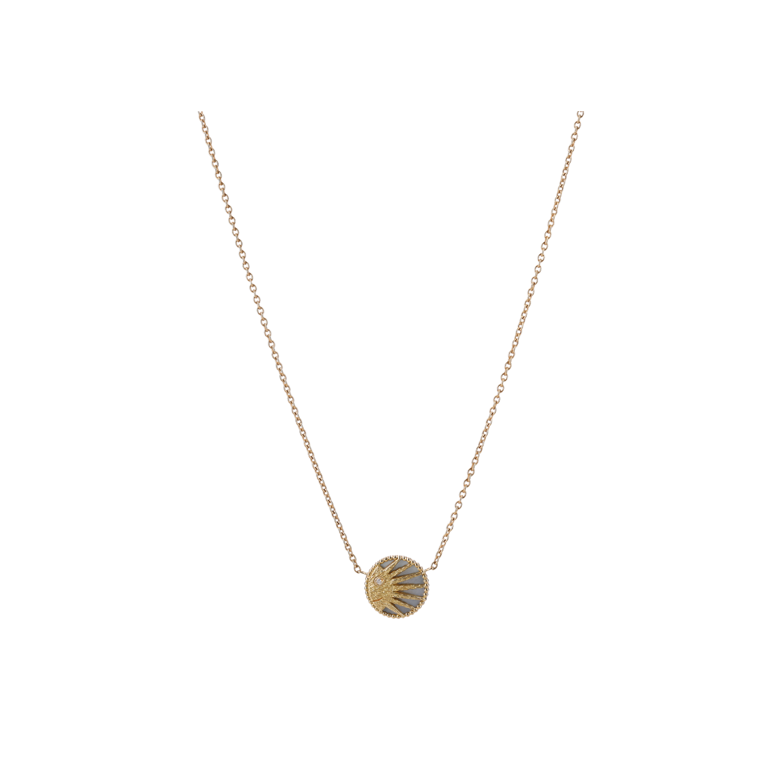 IT37HCDBOGHS Dior JSAM95002 Rose Celeste Necklace in 18K Yellow Gold & Diamond