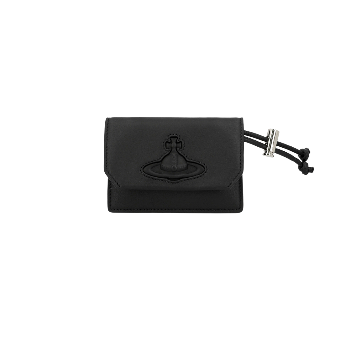 55020001U L001S N401 [15% 쿠폰] Vivienne Westwood Smooth Leather Strap Card Holder Black
