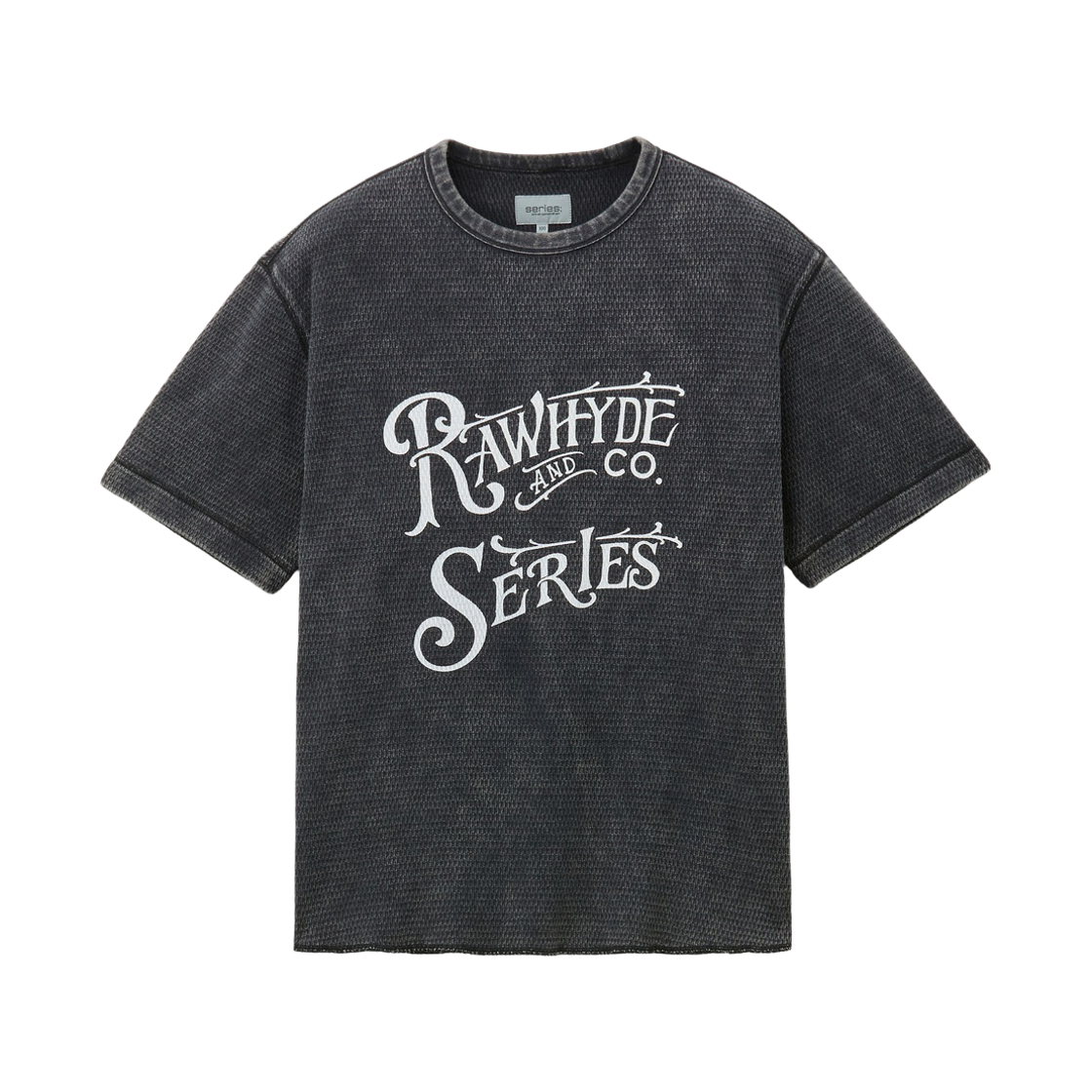 시리즈 x 로우하이드 워시드 아트워크 반팔 티셔츠 블랙(Series x Rawhyde Washed Artwork Short-Sleeve T-Shirt Black)