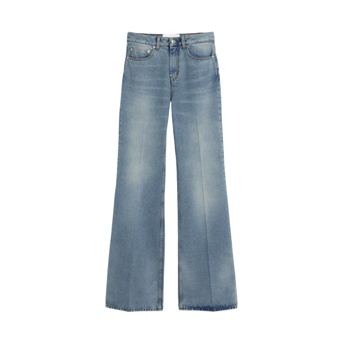 FTR943-DE0046-480 (W) AMI Blue Flare Fit Cotton Jeans Used Blue