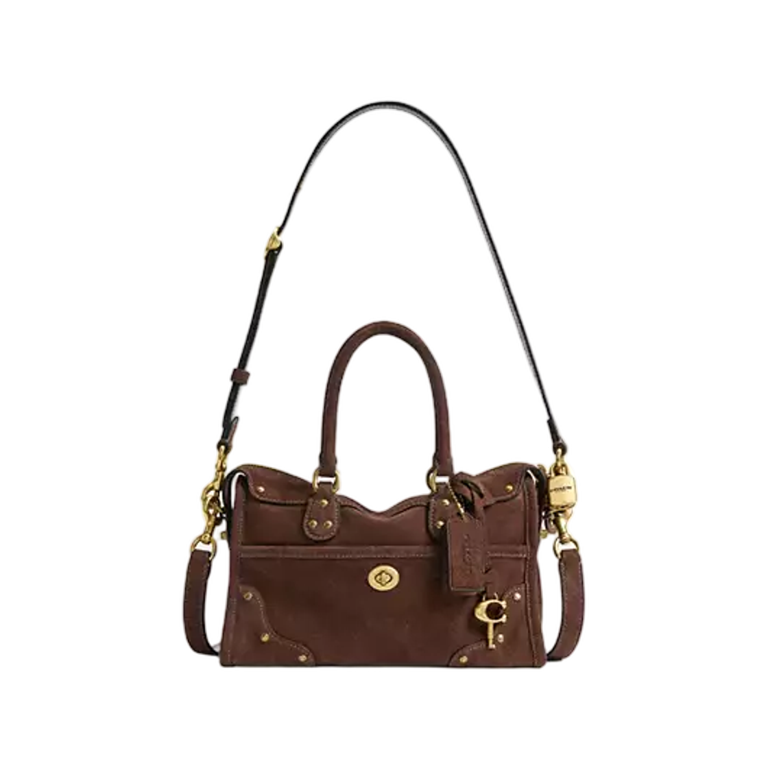 CFN70-B4Z5D Coach Rhyder Satchel Bag 24 B4 Dark Chocolate