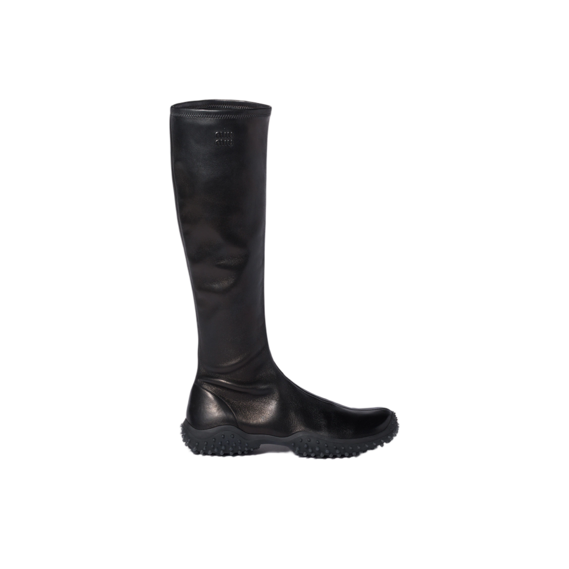 5W805E-L68-F0002 (W) Miu Miu Stretch Nappa Leather Boots Black