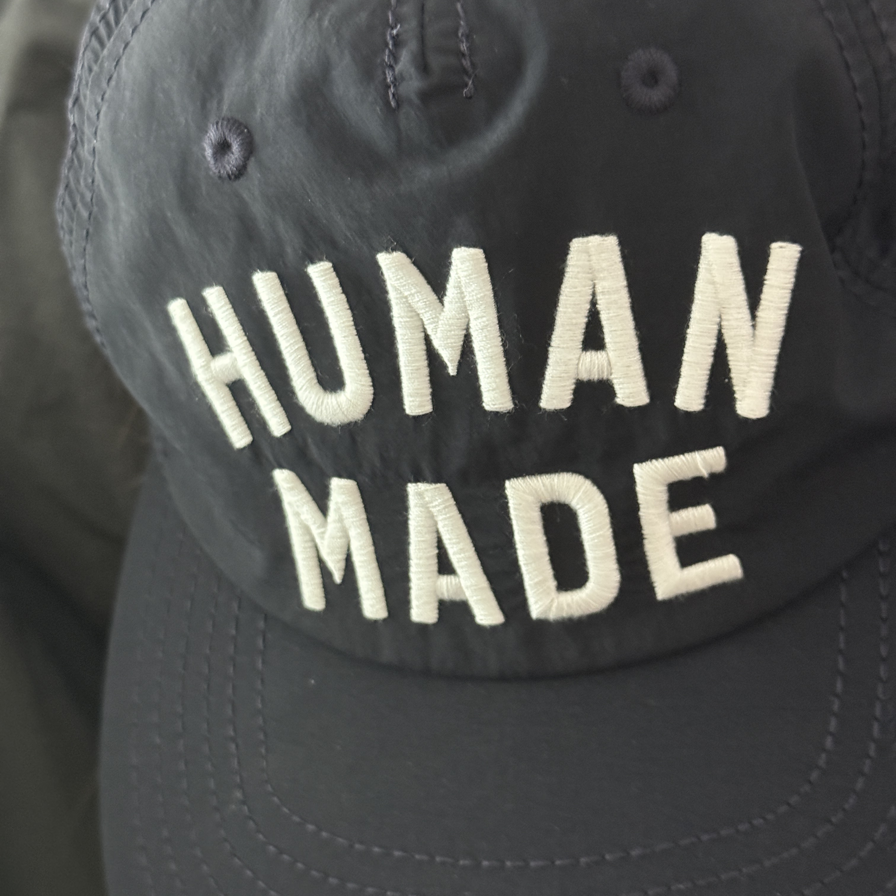 Human Made 5 Panel Nylon Cap Navy 착용 스타일