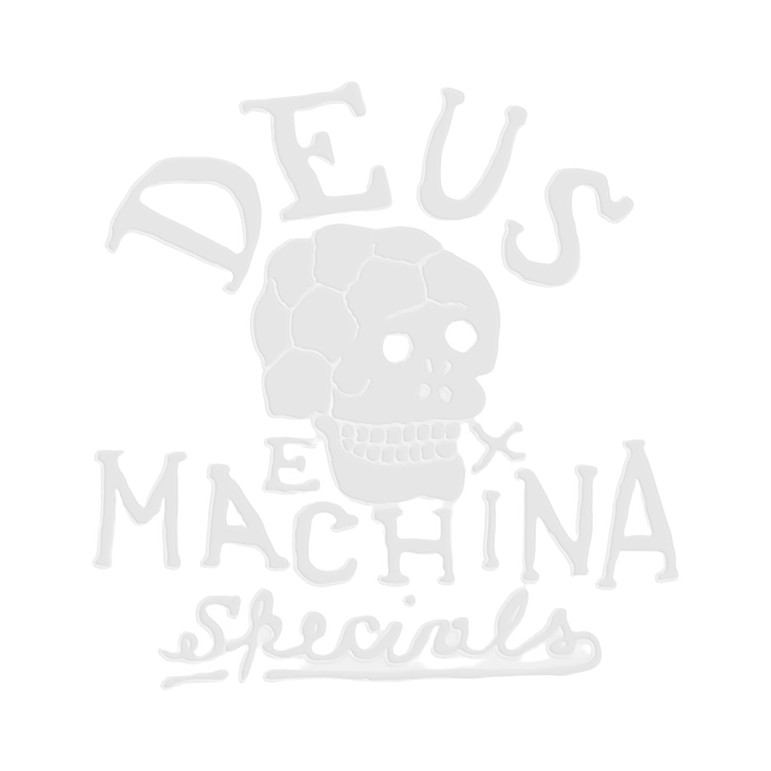 - Deus Ex Machina Skully Cut Decal White