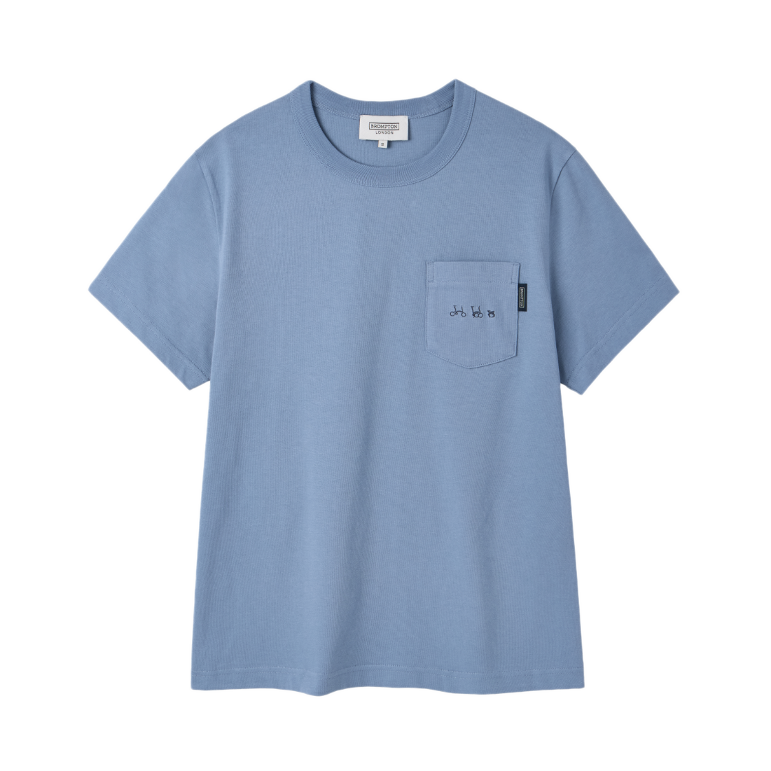 P265UTS101060 BROMPTON LONDON Basic Half Sleeve T-Shirt Blue