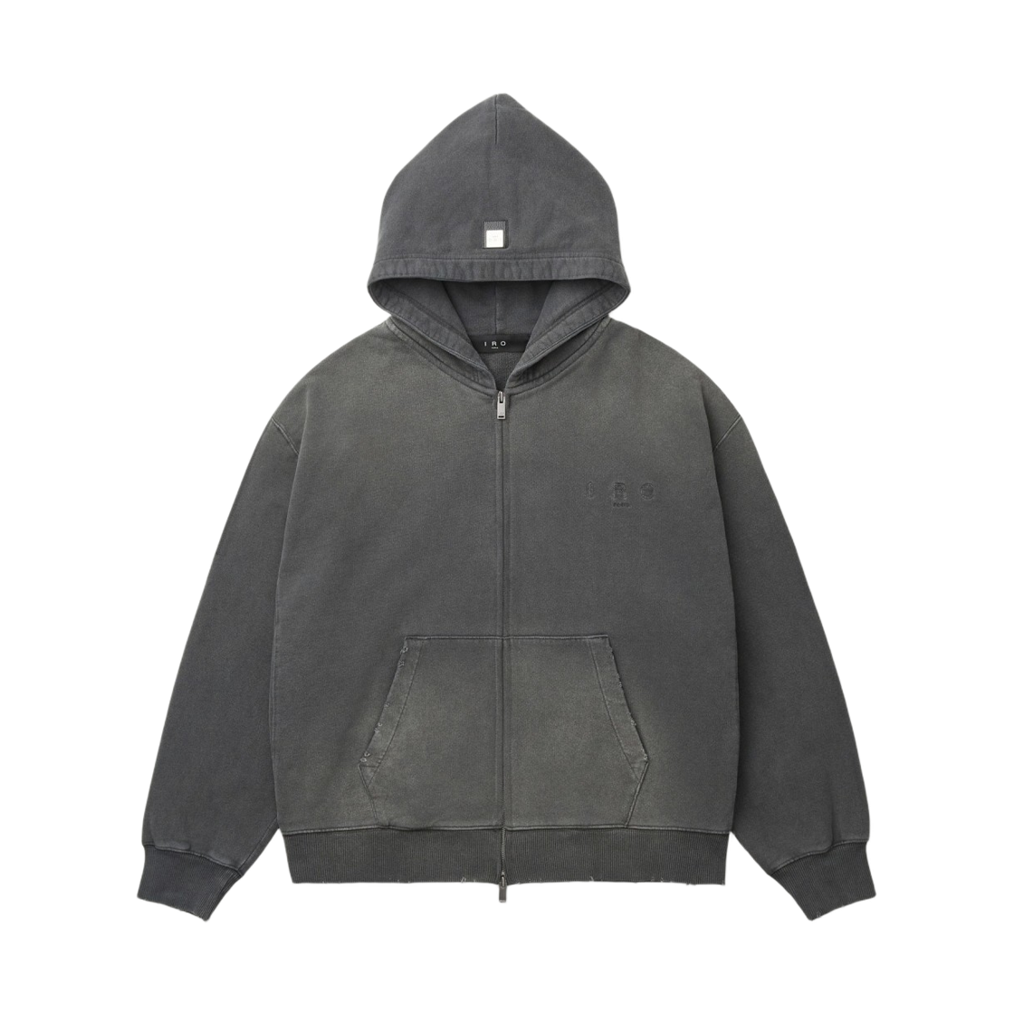 이로 뉘앙스 다잉 셋업 집업 스웨트후디 그레이(Iro Nuance Garment-Dyed Set-Up Zip-Up Sweat Hoodie Gray) - 2