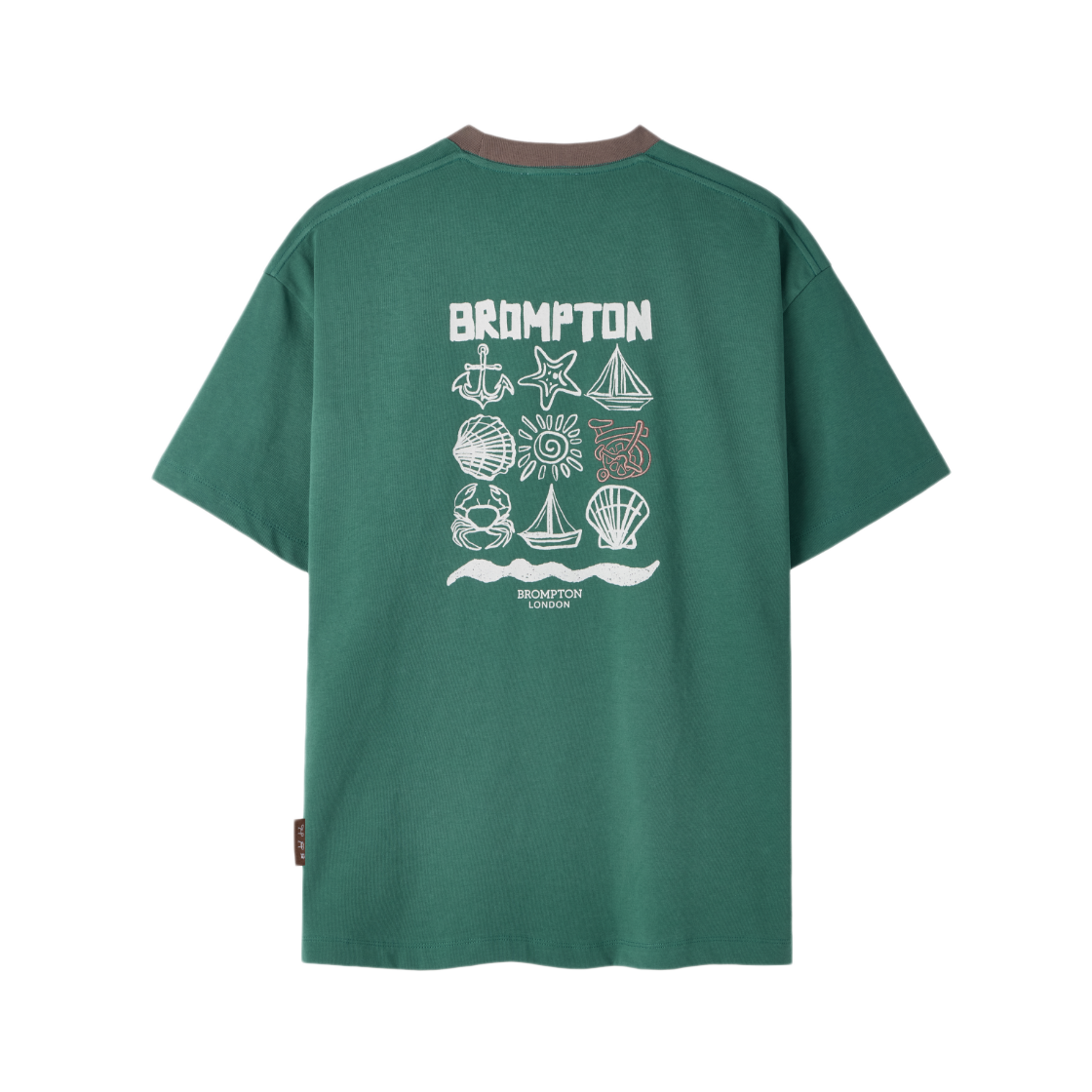 브롬톤 런던 트로피컬 백 그래픽 반팔 티셔츠 그린(BROMPTON LONDON Tropical Back Graphic Half Sleeve T-Shirt Green) - 2