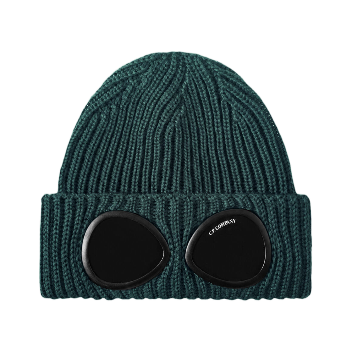21CMAC742A005509A697 C.P. Company Extrafine Merino Wool Goggle Beanie Ponderosa Pine Green - 26FW