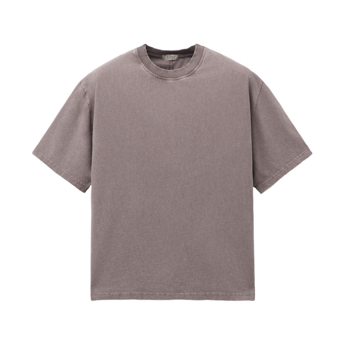 SOTAW26002BRD Series Fiver Garment-Dyed Marbled Wash Tee Dark Brown