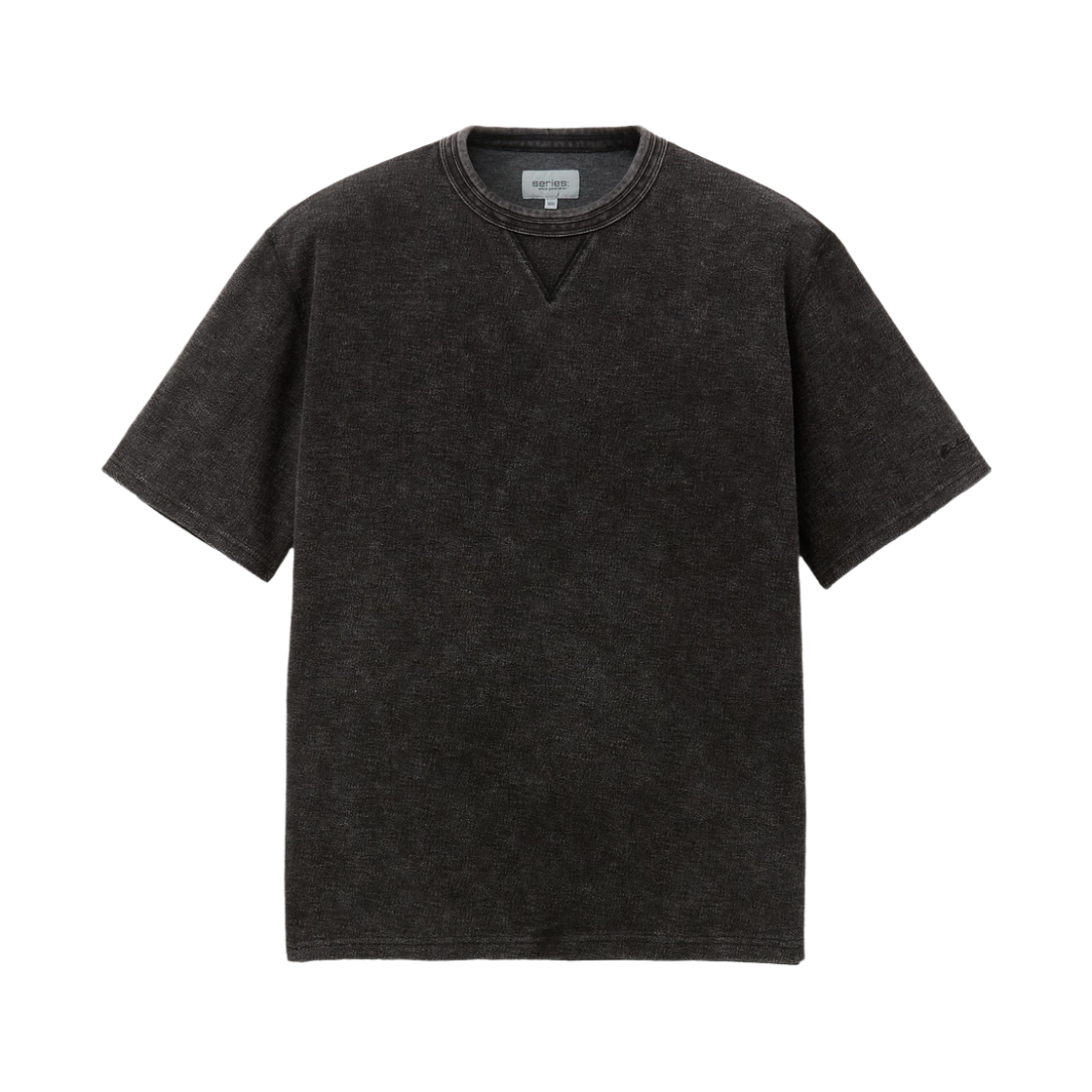 시리즈 슬럽 반팔 티셔츠 블랙(Series Slub Short-Sleeve T-Shirt Black)