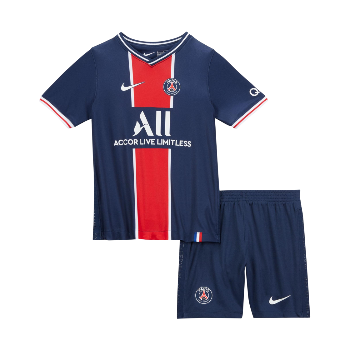CD4594-411 (Kids) Nike Paris Saint-Germain 2020/21 Home Jersey Breathe Kit Midnight Navy White (CD4594-411) (Non Marking Ver.)