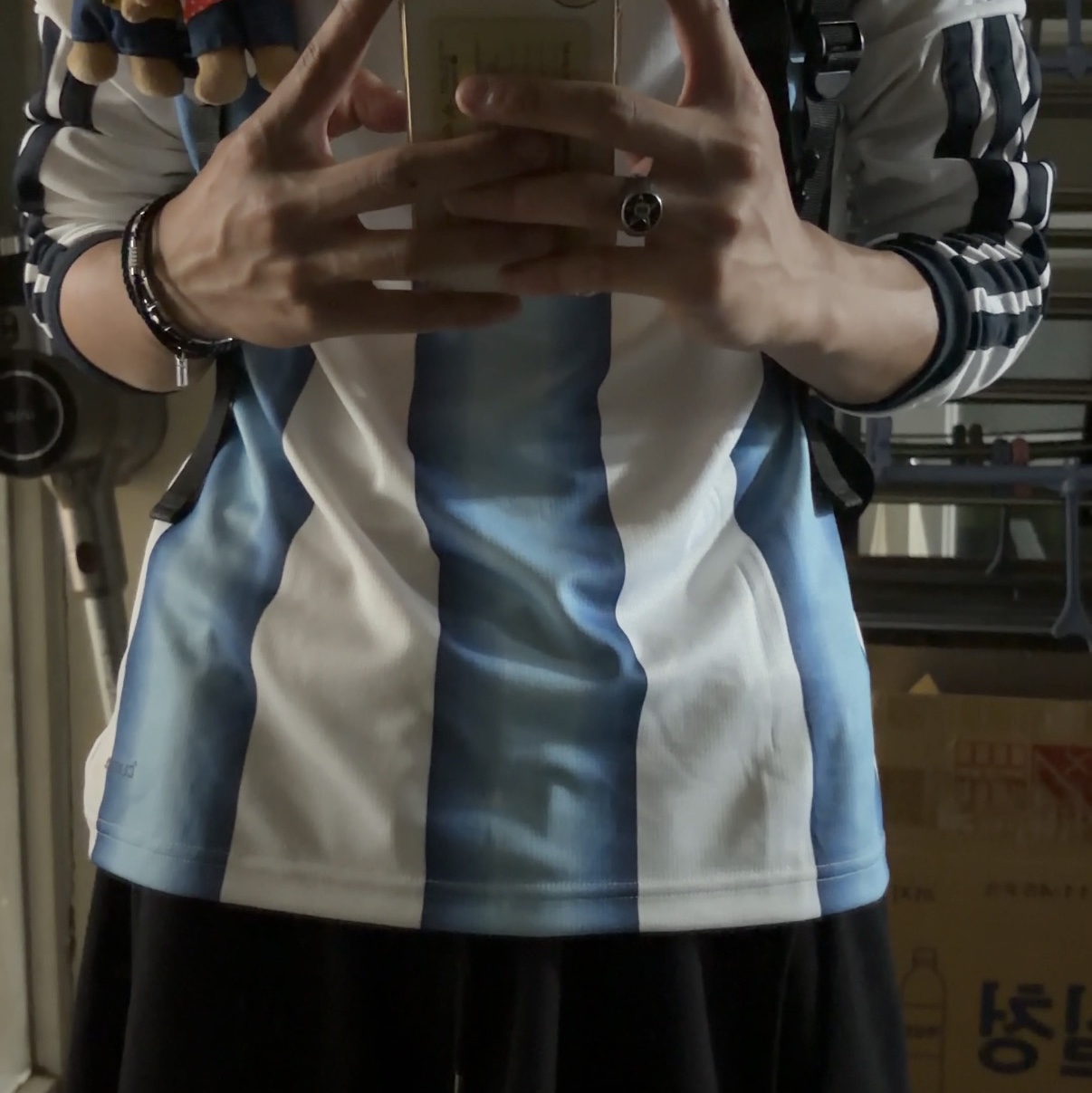 Adidas Argentina 2026 Home Long Sleeve Jersey - KR Sizing (Non Marking Ver.) 착용 스타일