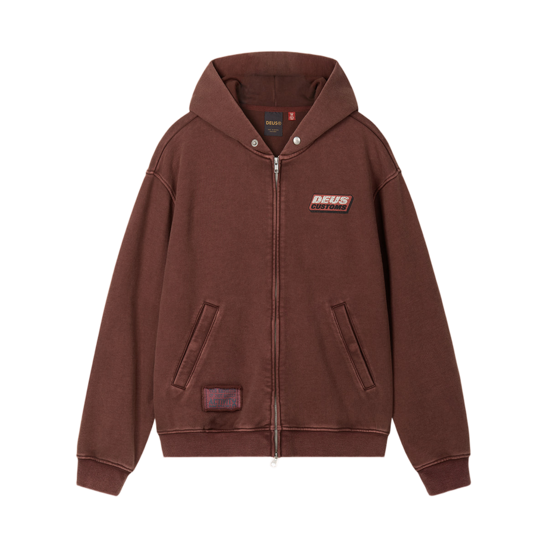 - Deus Ex Machina Graphic Zip Hoodie Burgundy
