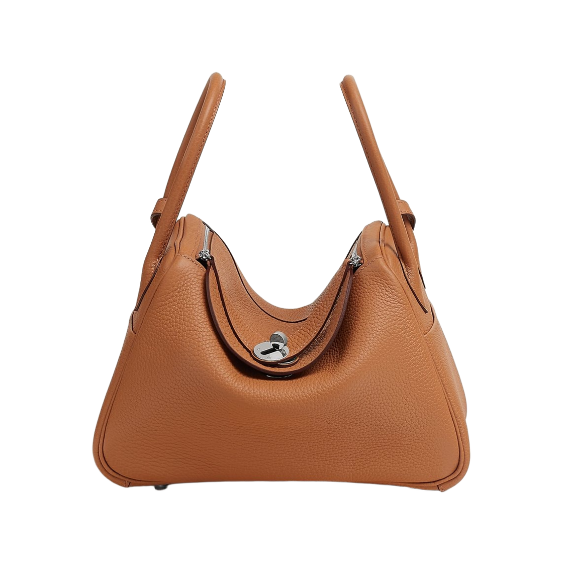 H073428CK21 Hermes Lindy 26 Bag Clemence & Palladium Naturel Sable
