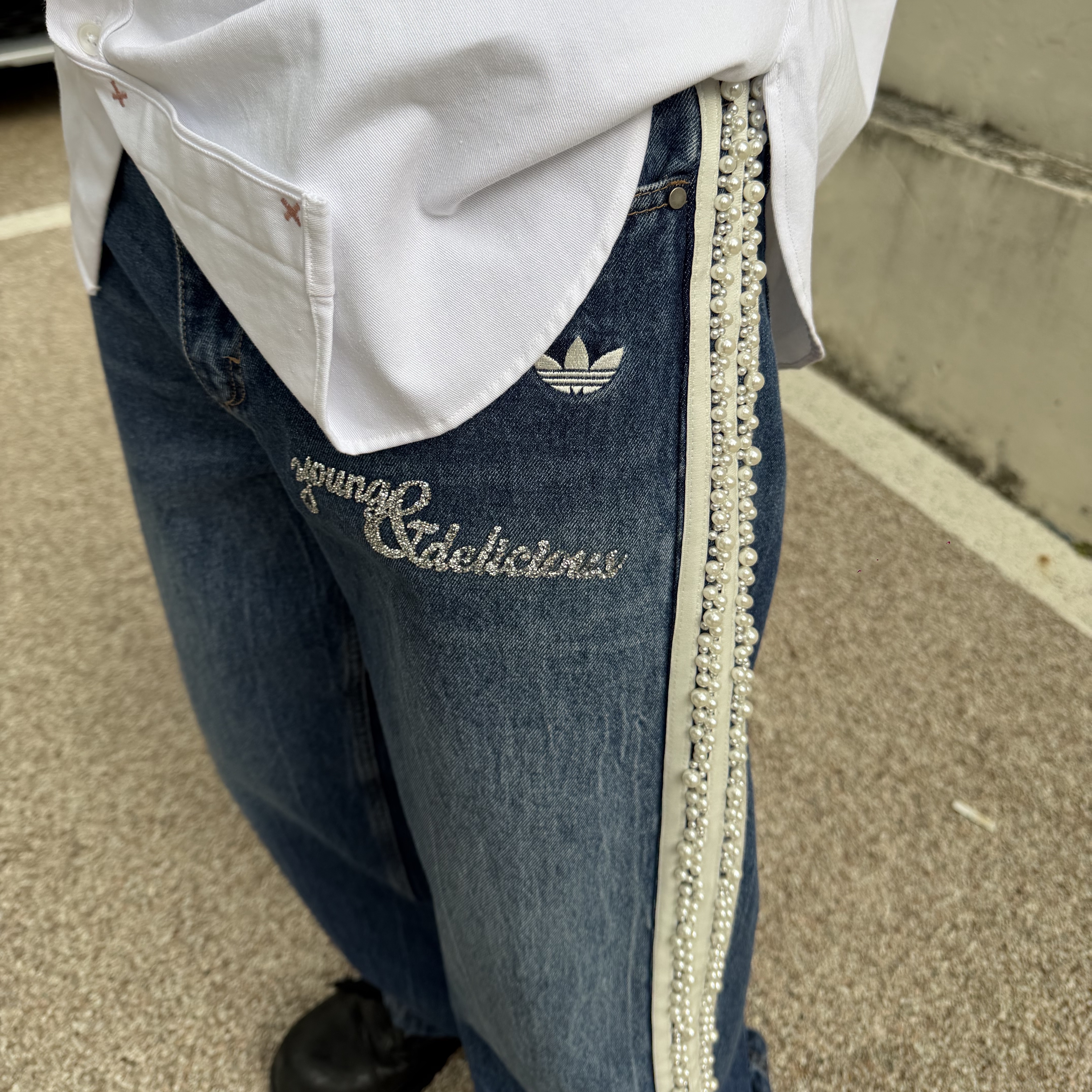 NOFAKESHIT Adipearl 29x30, New Era 59Fifty MLB Authentic New York Yankees Game Navy 착용 스타일 - 4
