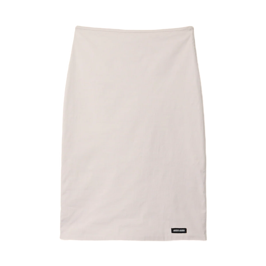 MG2776-6472-F0K74 (W) Miu Miu Stretch Poplin Skirt Chalk White