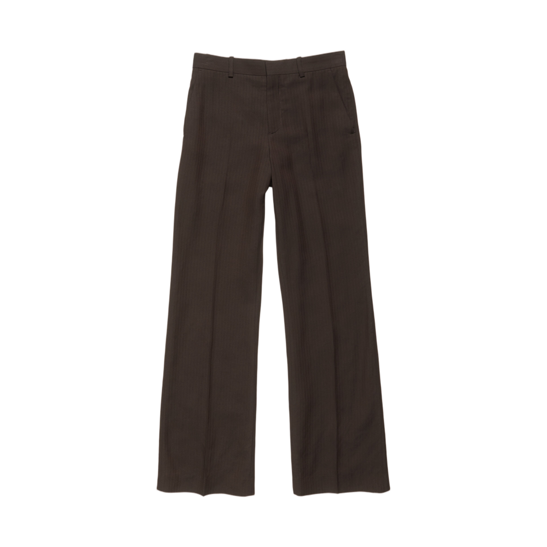 BK0768-ADN Acne Studios Tailored Herringbone Trousers Chocolate Brown