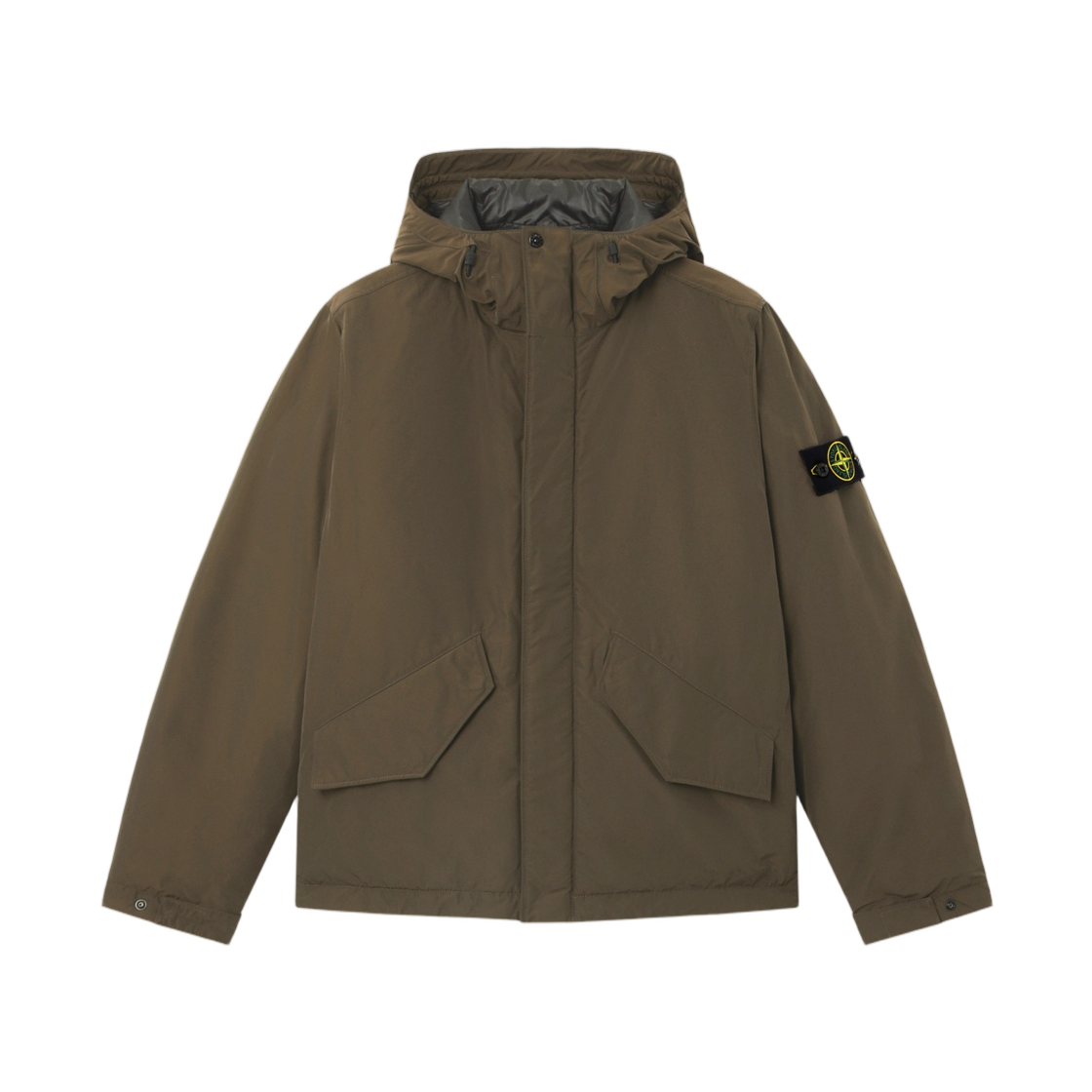 L2S1541000-10S0A26-V0078 Stone Island 4100010 Micro Twill Padded Hooded Jacket with Anti-Drop Coal Grey - 26FW