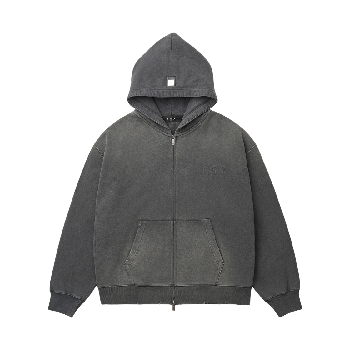 이로 뉘앙스 다잉 셋업 집업 스웨트후디 그레이(Iro Nuance Garment-Dyed Set-Up Zip-Up Sweat Hoodie Gray)