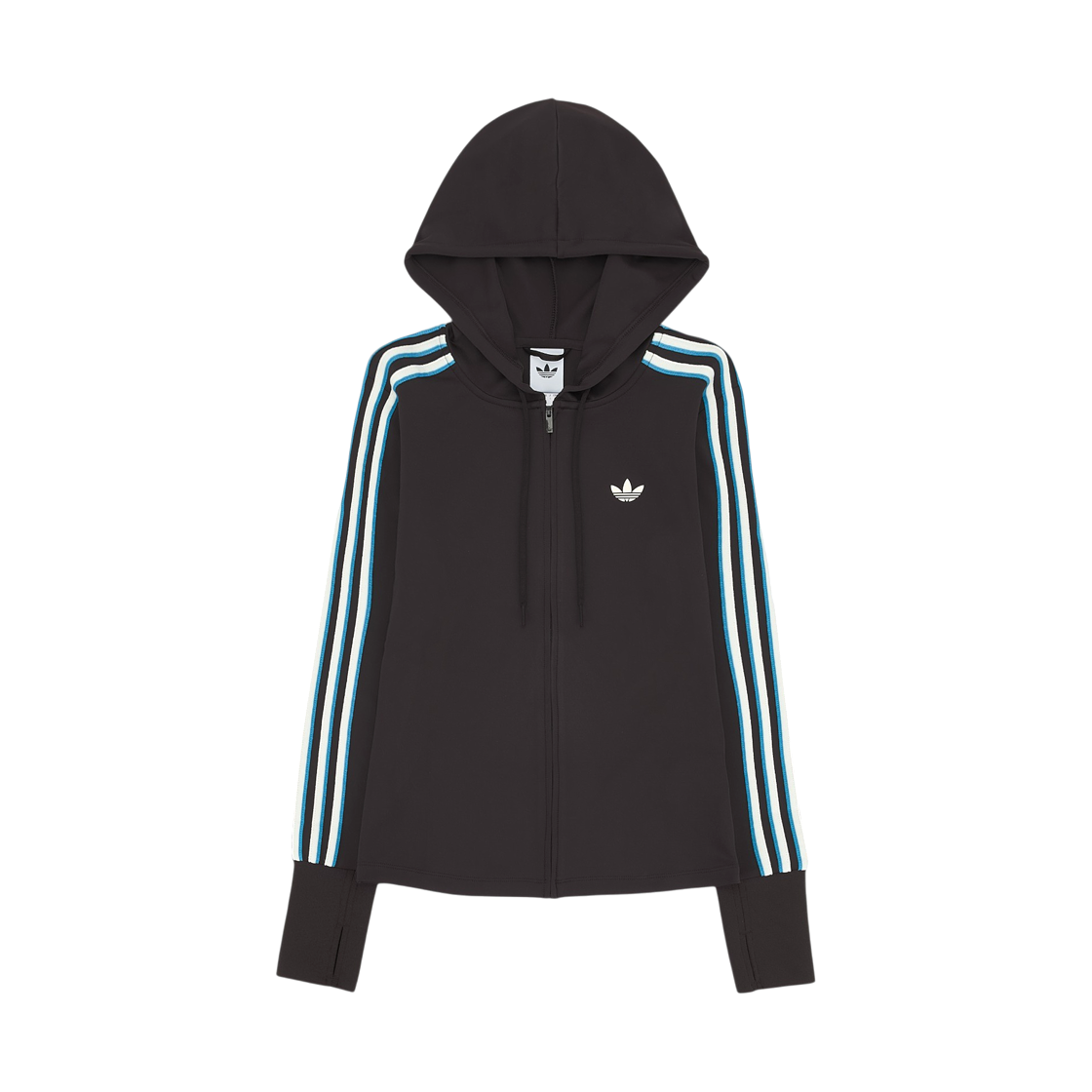 KW4550 (W) Adidas Originals Hooded Trefoil Zipper Jacket Aurora Coffee - US Sizing