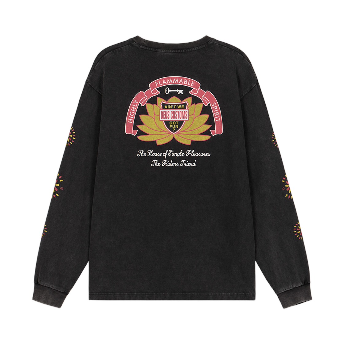 - Deus Ex Machina Sacred Chest L/S T-Shirt Charcoal