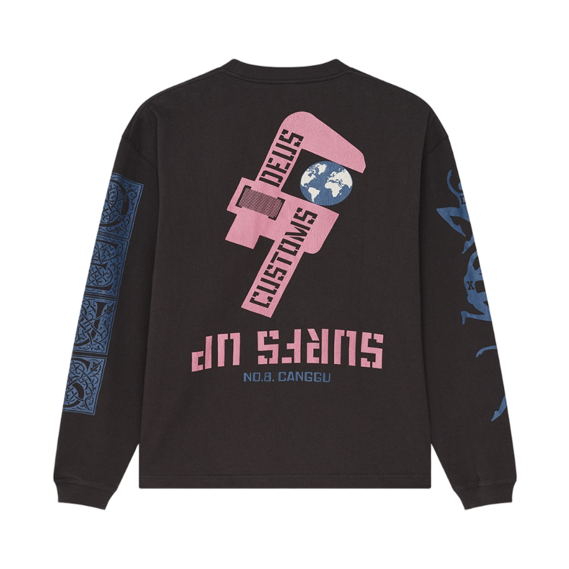데우스 엑스 마키나 스웰 맵스 OS 롱슬리브 티셔츠 차콜(Deus Ex Machina Swell Maps OS L/S T-Shirt Charcoal) - 2