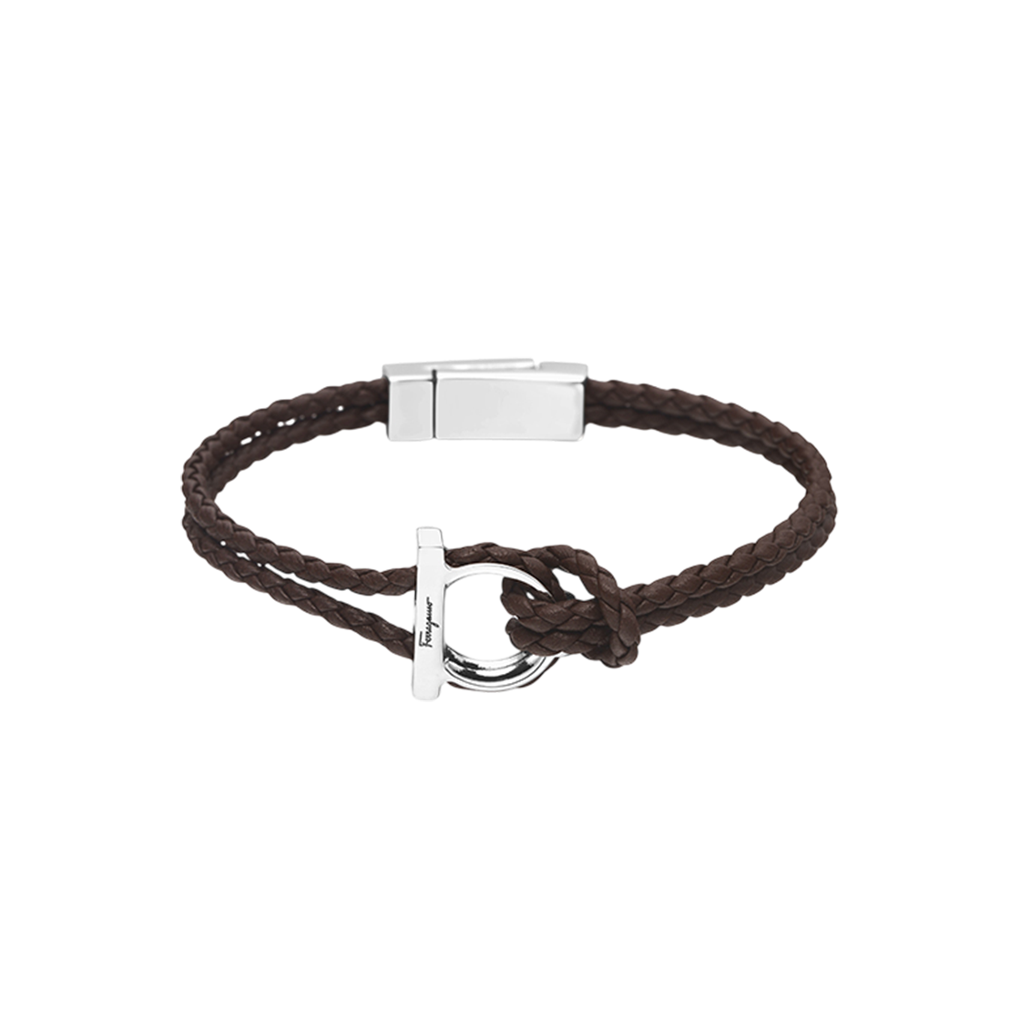 77 0141 0712423 [25% 쿠폰] Ferragamo Gancini Bracelet Dark Brown