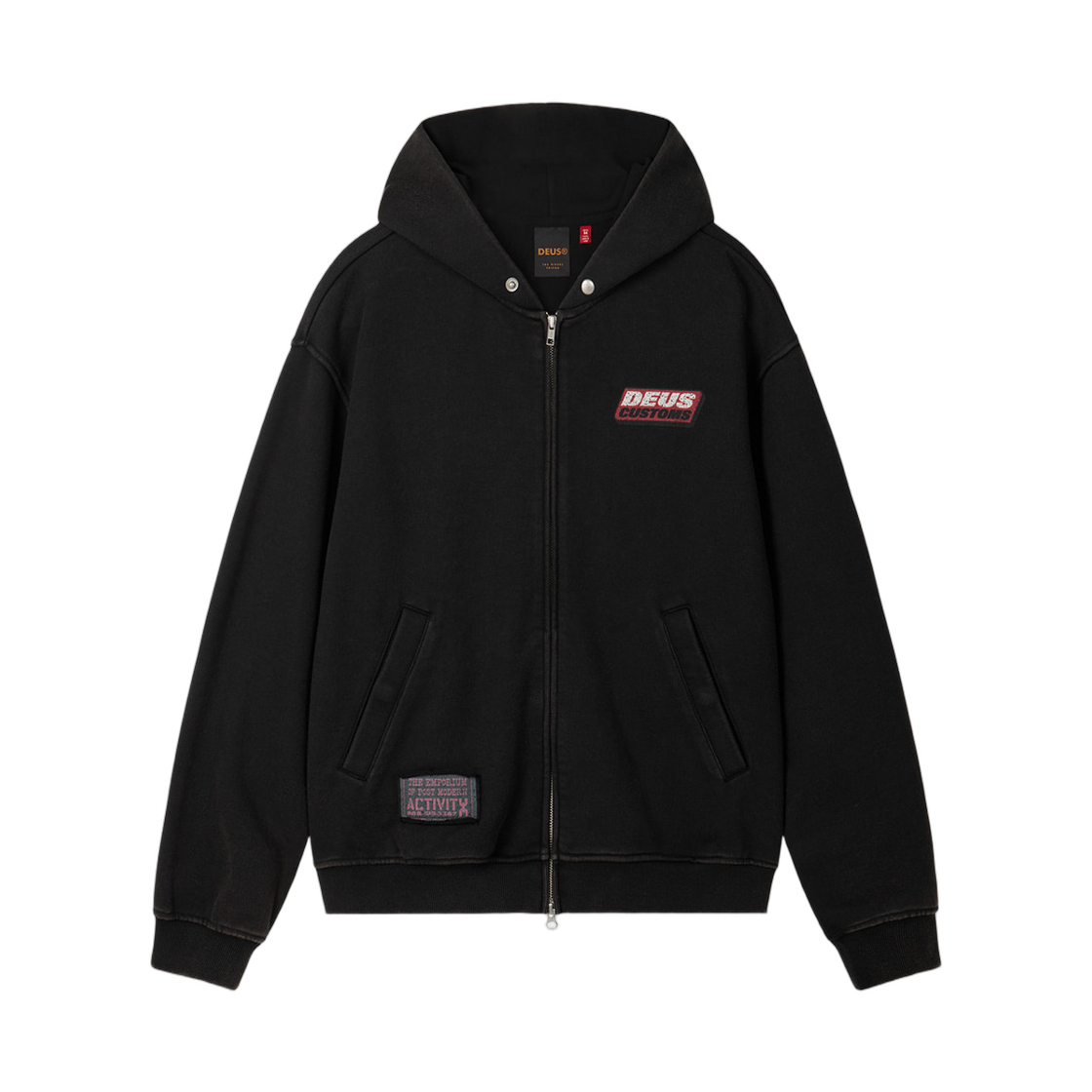- Deus Ex Machina Graphic Zip Hoodie Black