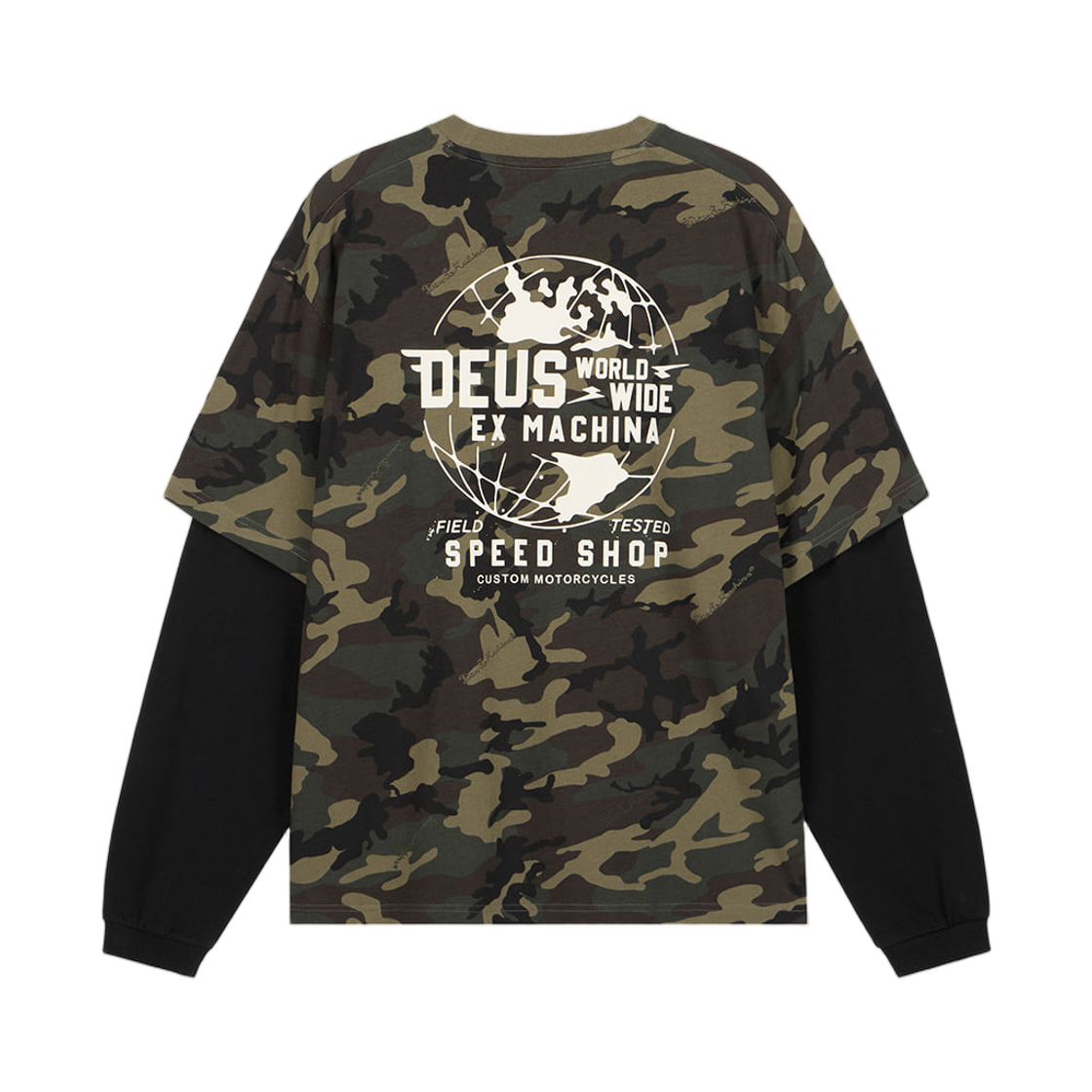 - Deus Ex Machina Global Spark Layered L/S T-Shirt Camo