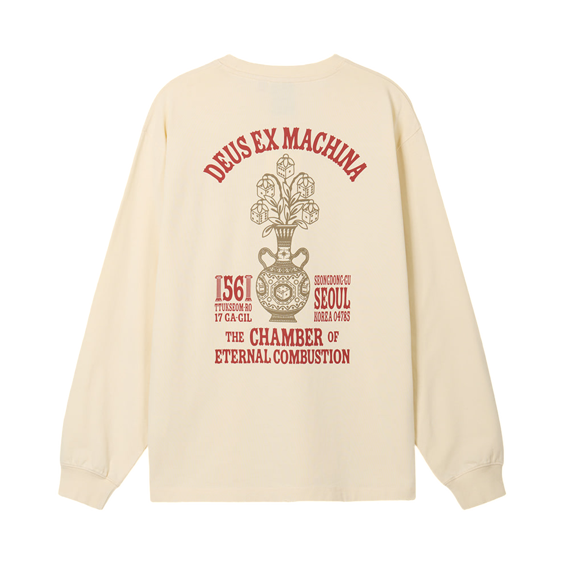 - Deus Ex Machina Seoul Ceramic L/S T-Shirt Ivory