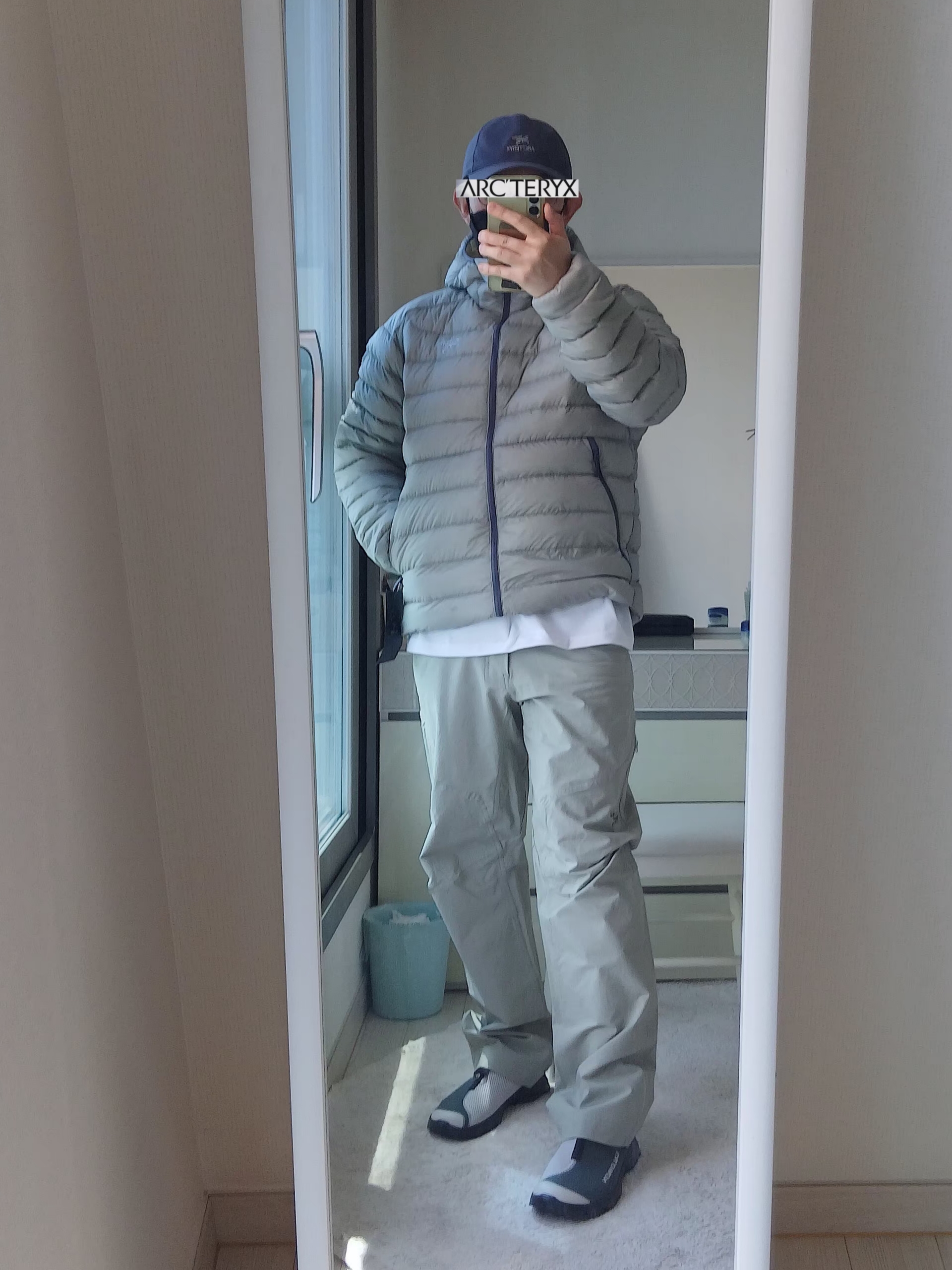 Arc'teryx Cronin Cotton Pants Habitat, Arc'teryx Cerium Hoody Headwaters 착용 스타일 - 9