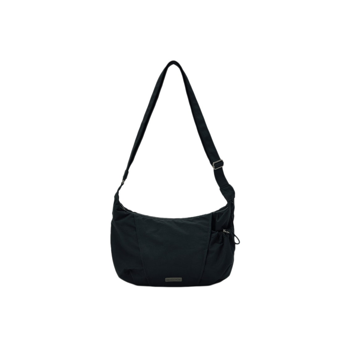P265ACR107099 BROMPTON LONDON Side Cut Detail Hobo Bag Black