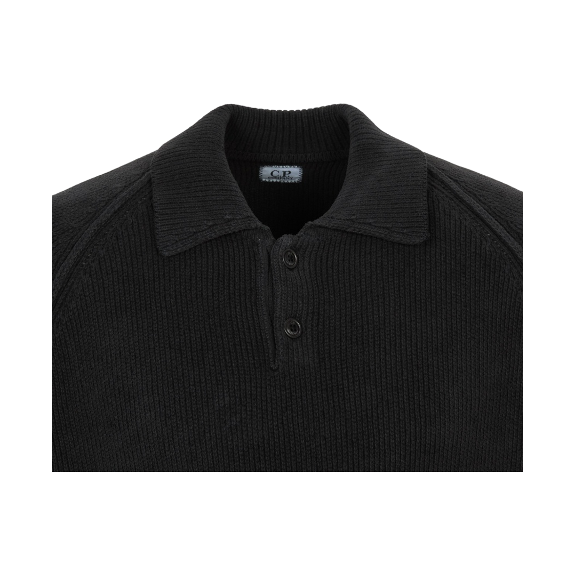 [25% 쿠폰] C.P. 컴퍼니 셔닐 코튼 폴로 니트 블랙 - 26FW([25% 쿠폰] C.P. Company Chenille Cotton Polo Knit Black - 26FW) - 4