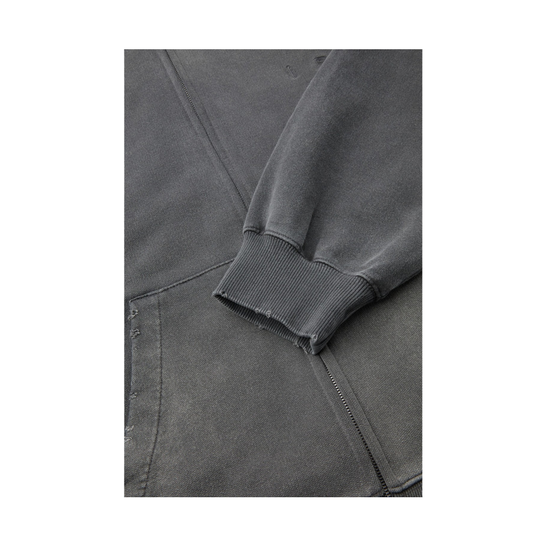 이로 뉘앙스 다잉 셋업 집업 스웨트후디 그레이(Iro Nuance Garment-Dyed Set-Up Zip-Up Sweat Hoodie Gray) - 6