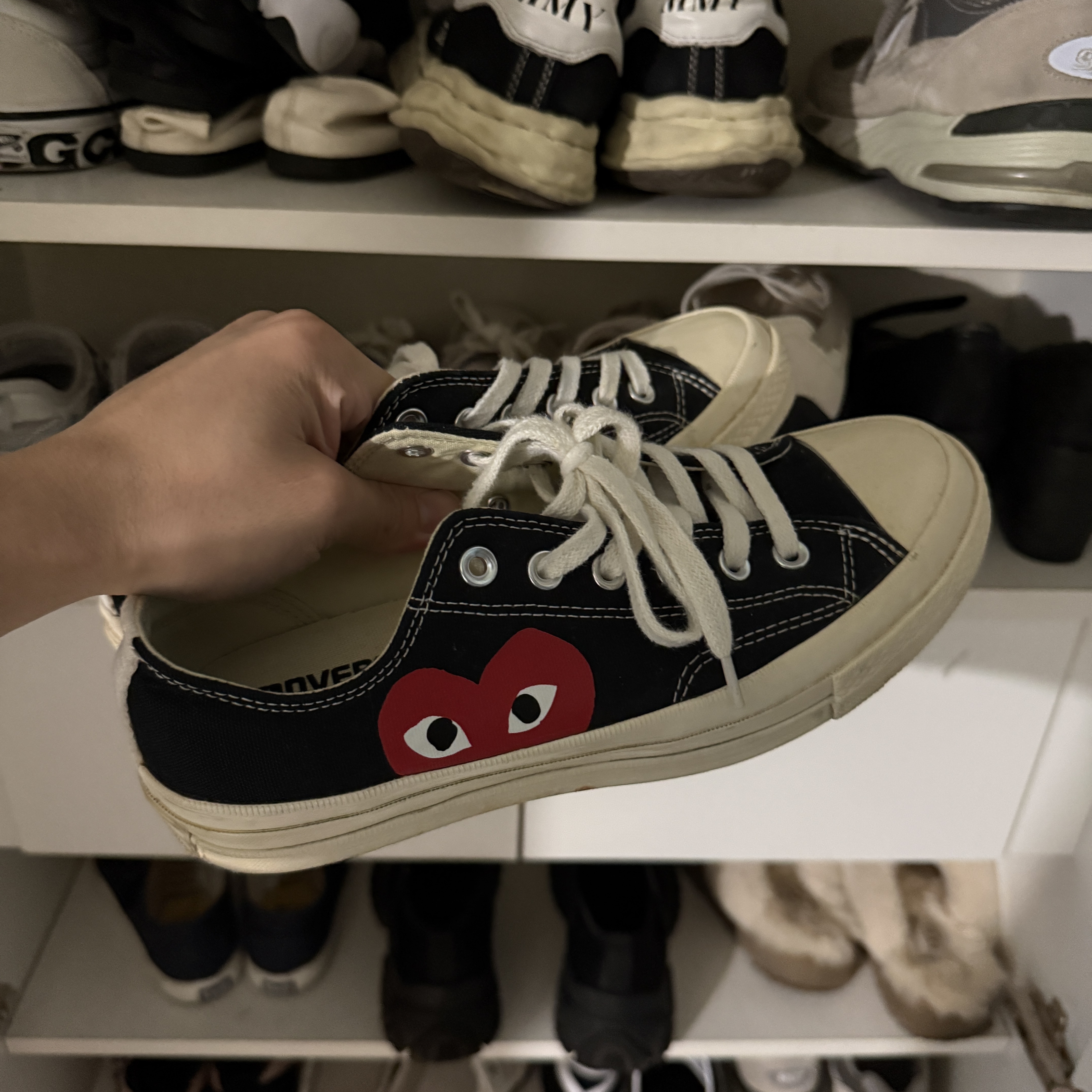 Converse x Play Comme des Garcons Chuck 70 Ox Black 착용 스타일