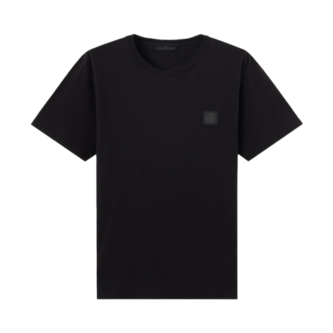 L2S1521000-35S0F11-V0029 Stone Island 2100035 Organic Cotton Jersey Crepe_S.I. Ghost Slim-Fit T-Shirt with Tonal Compass Logo Patch Black - 26FW