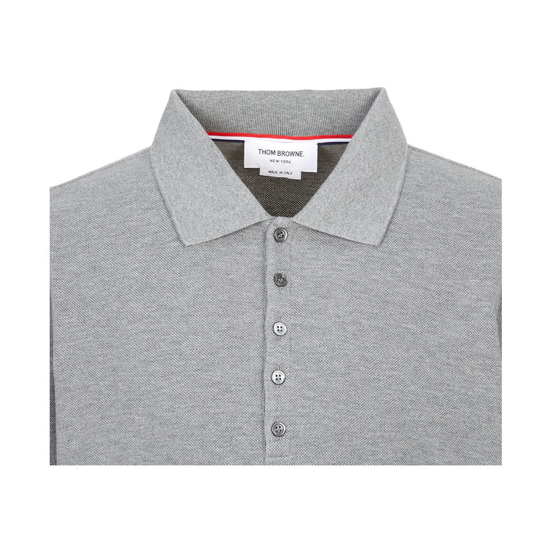 [25% 쿠폰] 톰브라운 클래식 피케 사선 폴로 미디움 그레이([25% 쿠폰] Thom Browne Classic Pique 4-Bar Polo Medium Grey) - 4