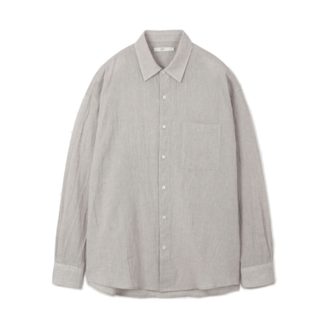 TMSFX27595BEX 24/7 series Oversized Crease Linen Shirts JAPAN FABRIC Beige