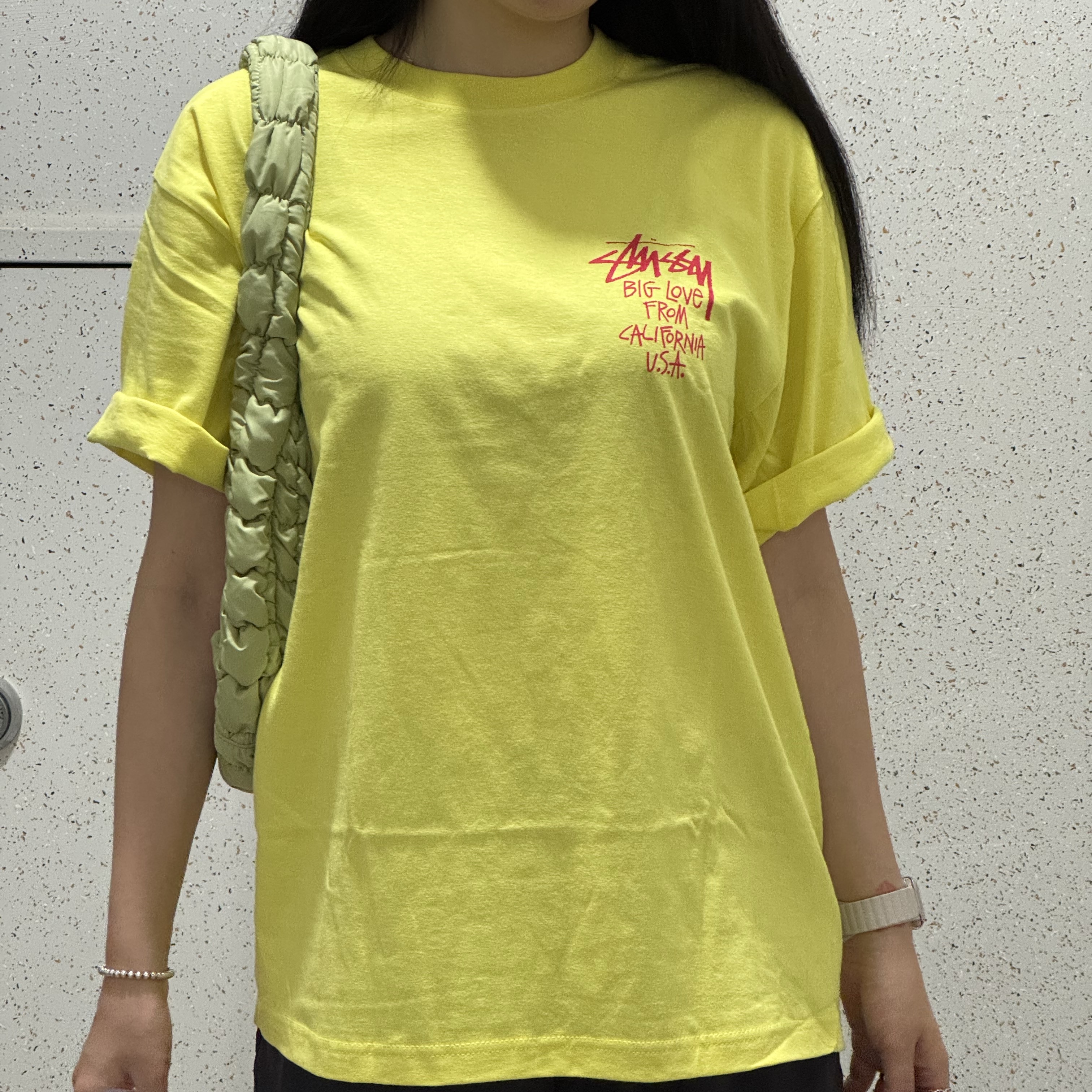 Stussy Big Love T-Shirt Lemon 착용 스타일