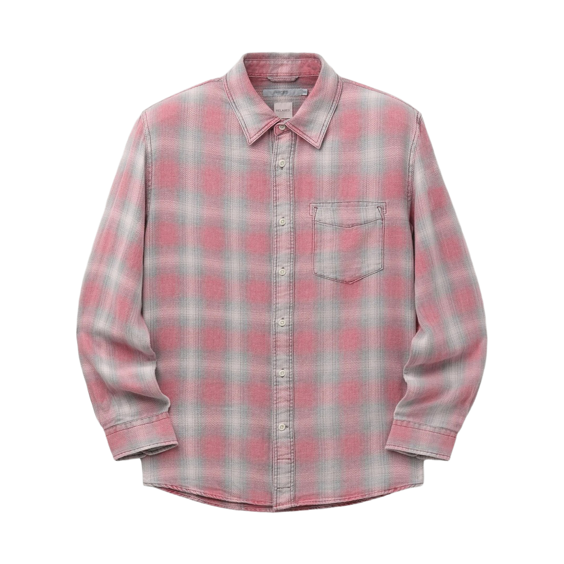 시리즈 레드 워싱 체크 셔츠 릴랙스핏 레드(Series Red-Washed Check Shirt Relaxed Fit Red) - 1
