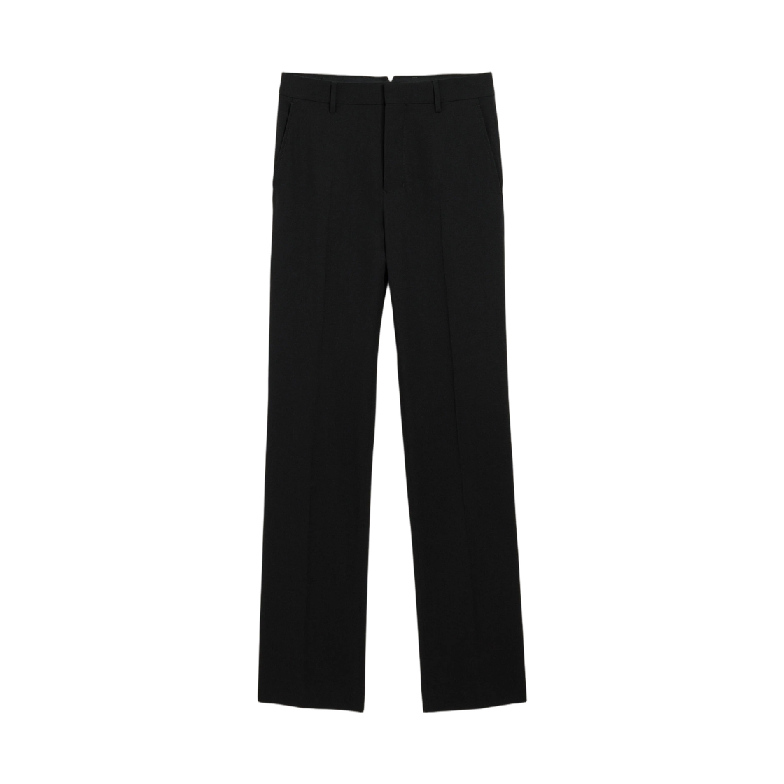 HTR506-WV0211-001 AMI Black Straight Fit Wool Trousers Black
