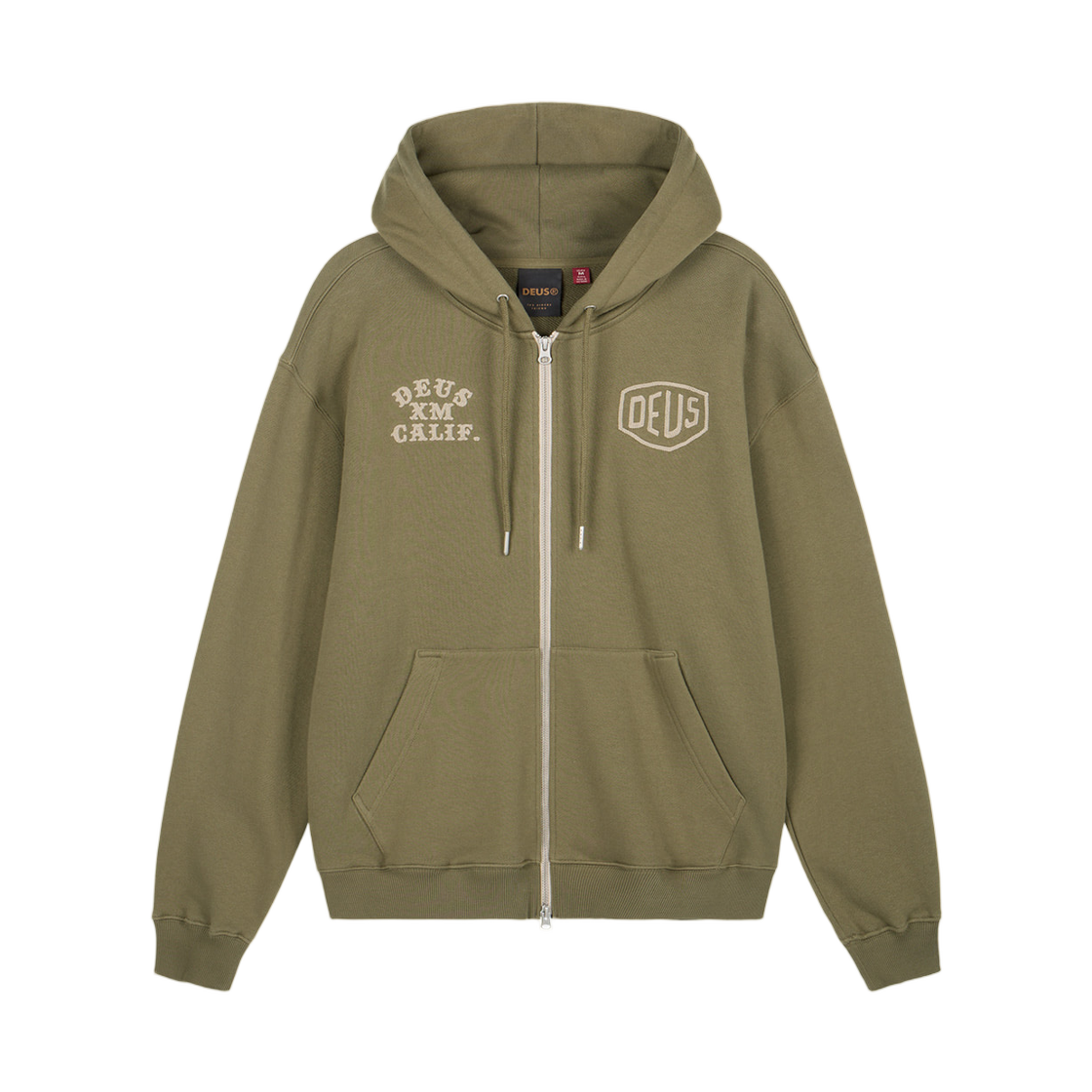 데우스 엑스 마키나 퀵 스트라이크 집 후드 카키(Deus Ex Machina Quick Strike Zip Hoodie Khaki) - 2