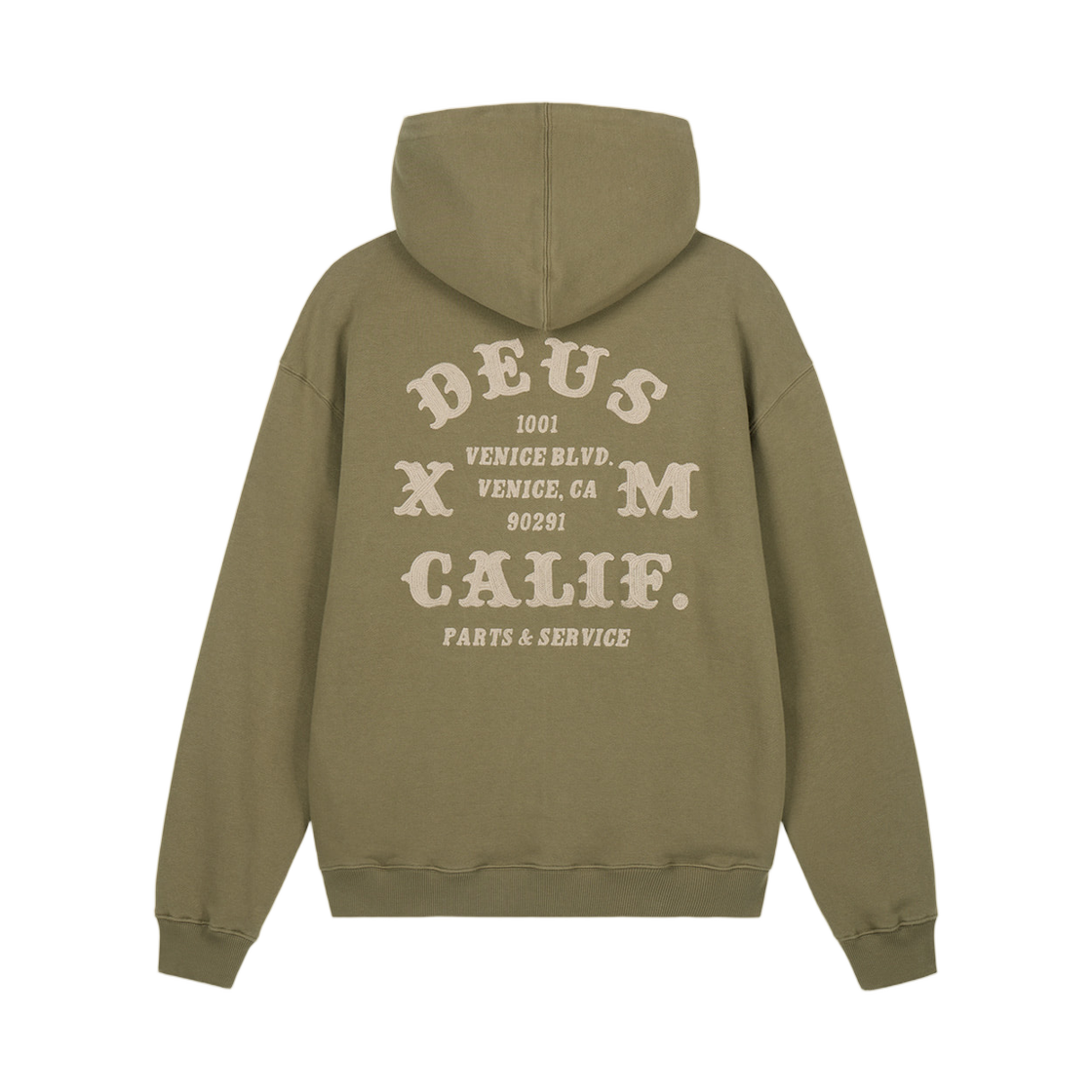 D263UZH230-055 Deus Ex Machina Quick Strike Zip Hoodie Khaki