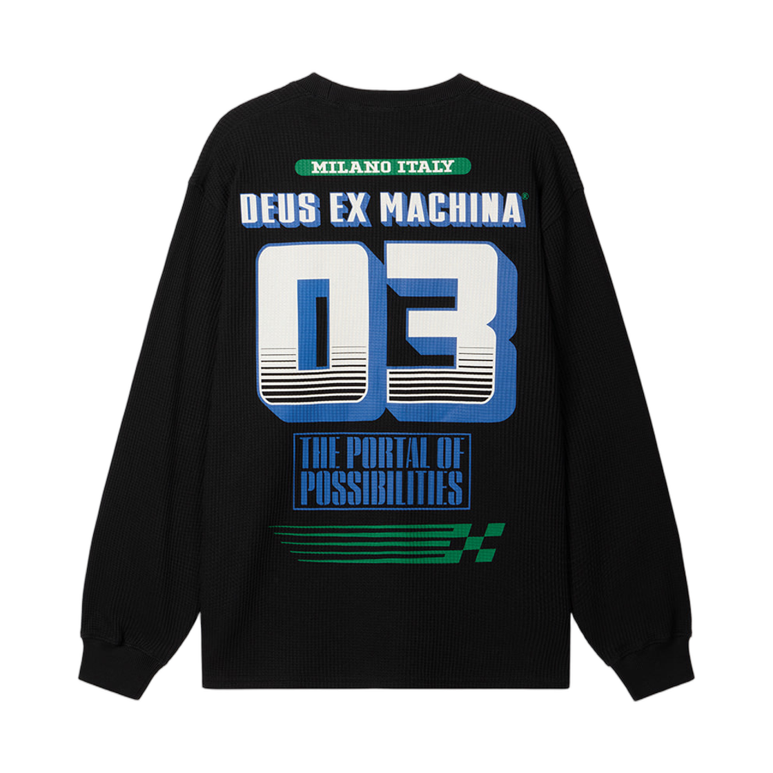 데우스 엑스 마키나 캠페인 와플 롱슬리브 티셔츠 블랙(Deus Ex Machina Campaign Waffle L/S T-Shirt Black) - 2
