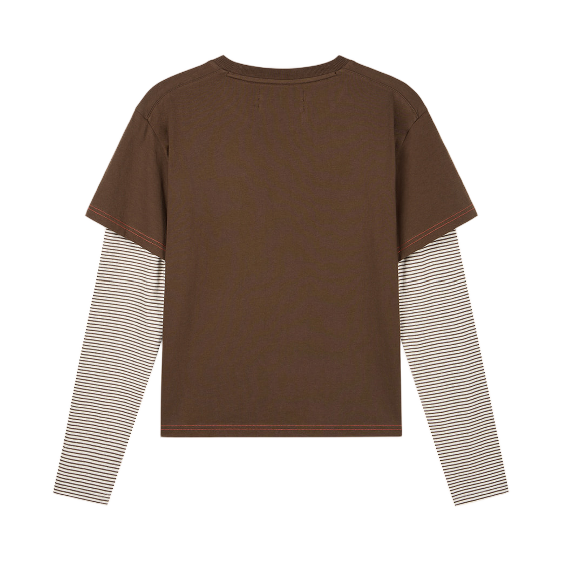 (W) 데우스 엑스 마키나 커스텀 레이어드 롱슬리브 티셔츠 브라운((W) Deus Ex Machina Customs Layered L/S T-Shirt Brown) - 2