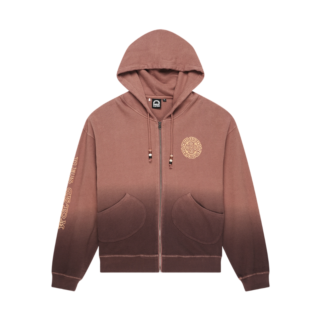 - Deus Ex Machina Nouveau Zip Hoodie Reddish Brown