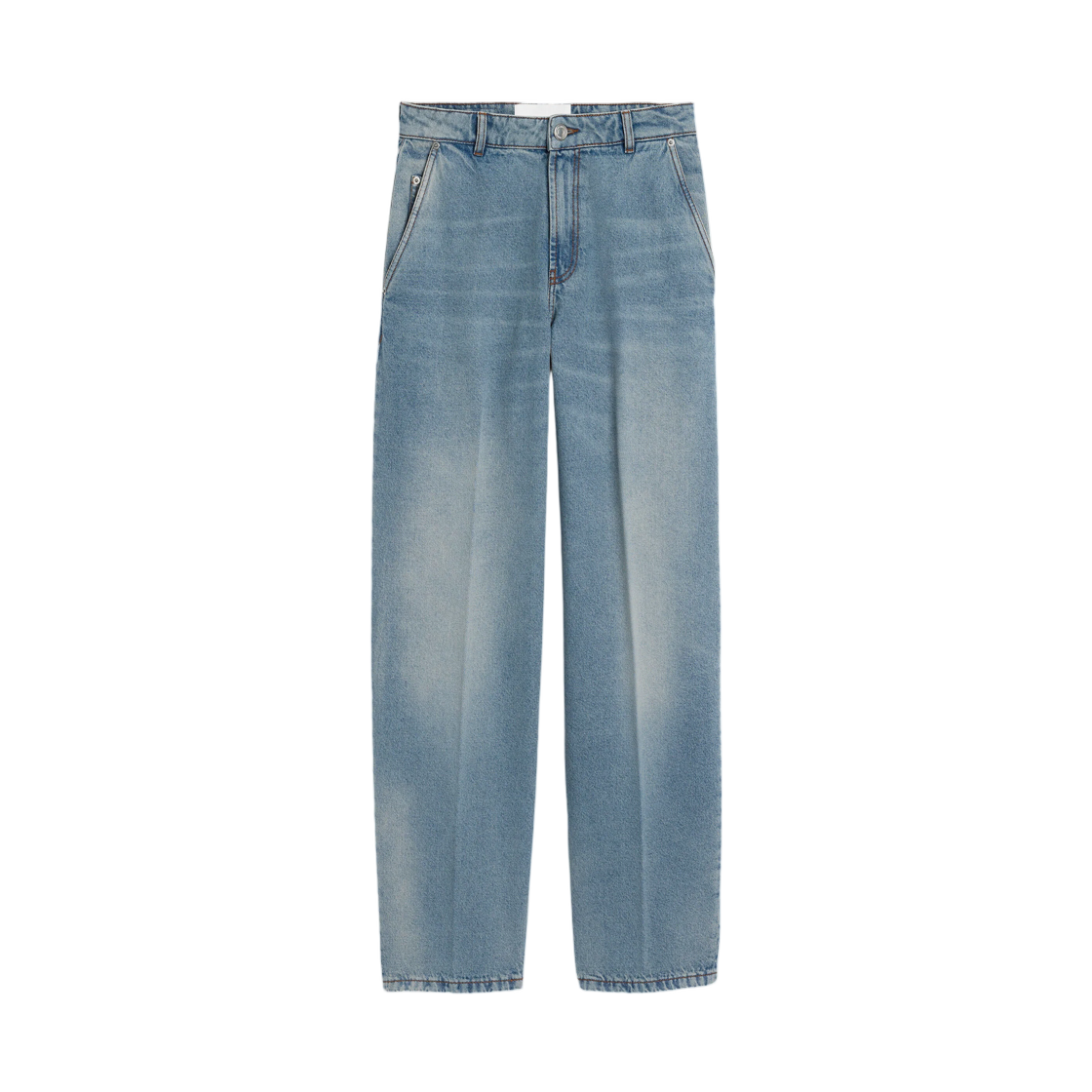 FTR920-DE0046-480 (W) AMI Blue Balloon Fit Cotton Jeans Used Blue