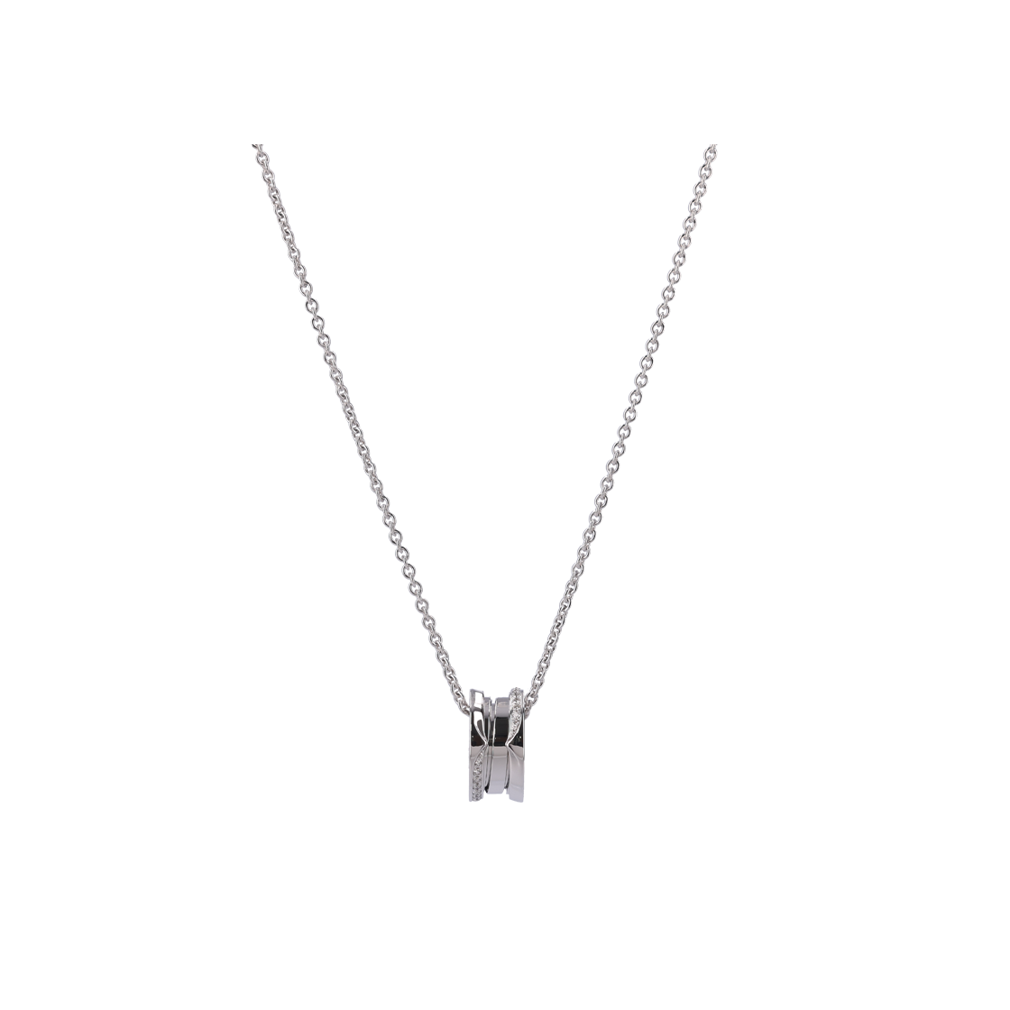 IT4AMUEN5GJ4 Bulgari B.zero1 Necklace 18K White Gold & Diamond