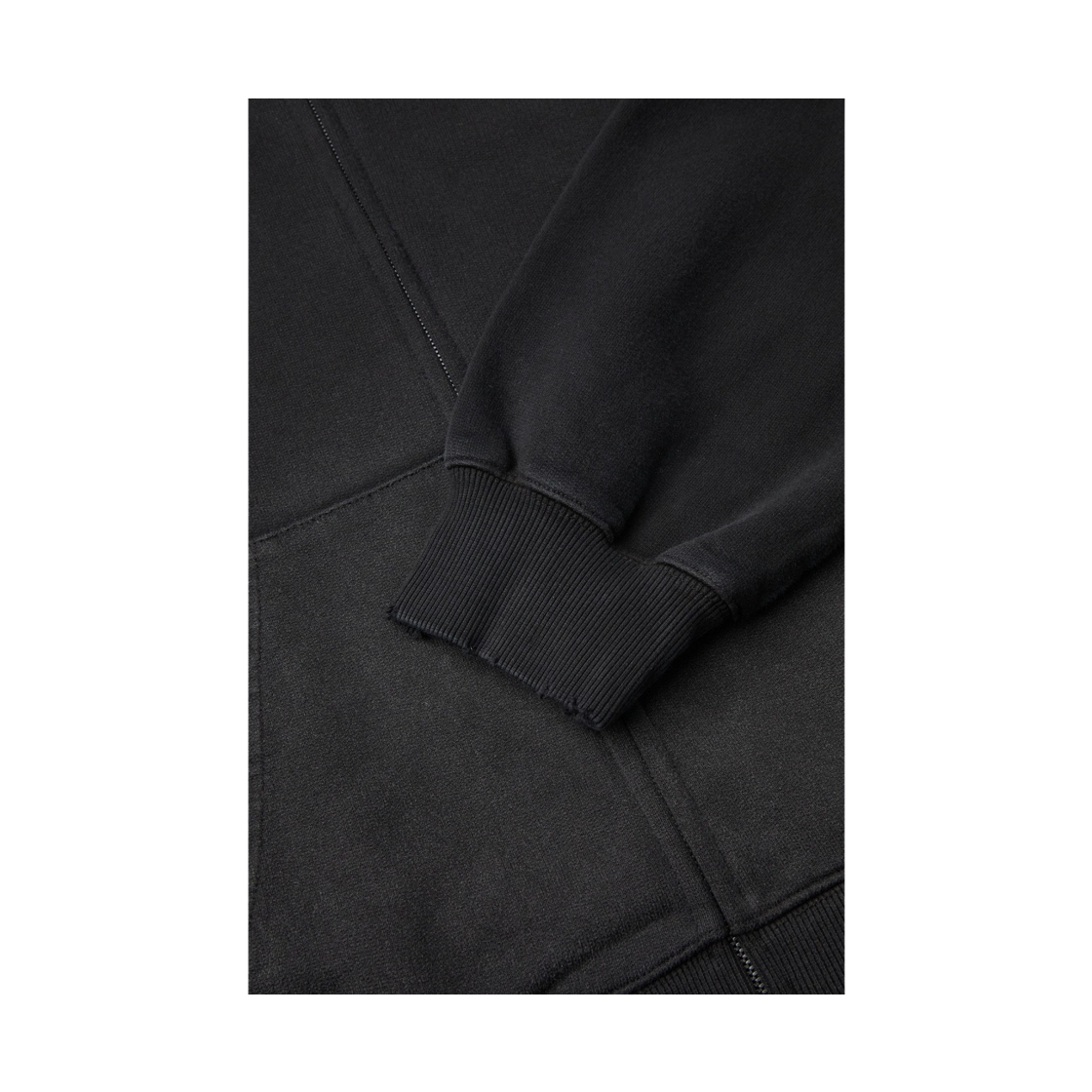 이로 뉘앙스 다잉 셋업 집업 스웨트후디 블랙(Iro Nuance Garment-Dyed Set-Up Zip-Up Sweat Hoodie Black) - 6